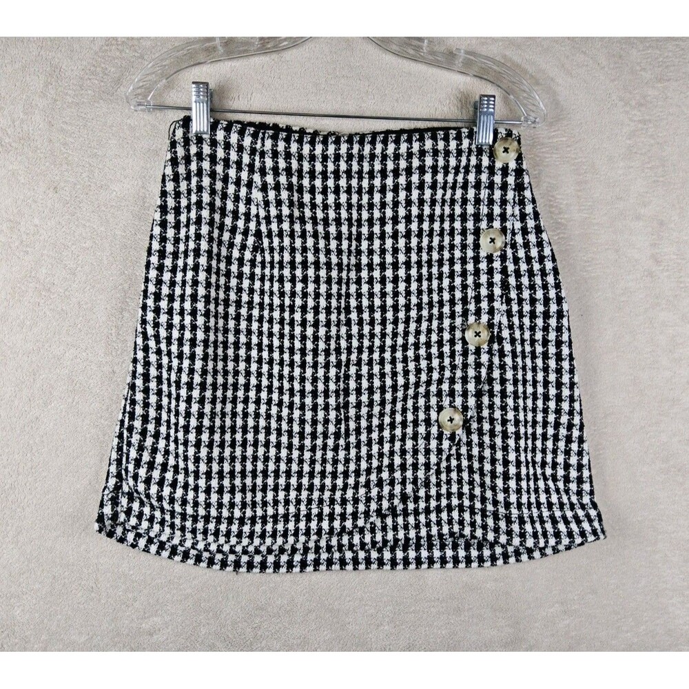 Maeve Anthropologie Women's Houndstooth Lined Skirt Size 0
